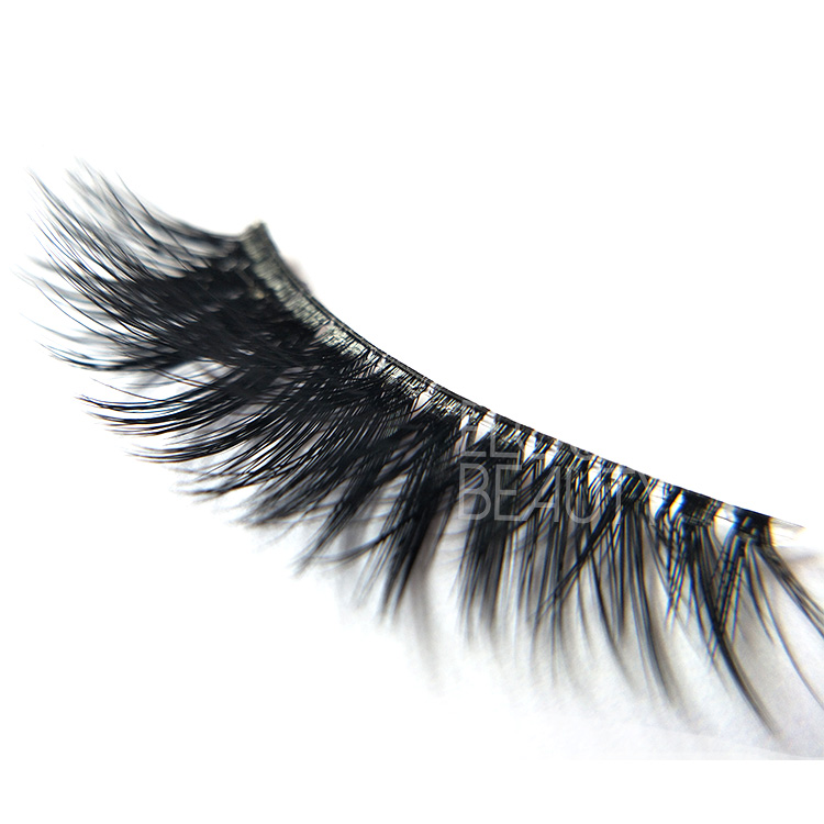 Newest Russian volume 3D faux mink eyelashes invisible band manufacturer EL31